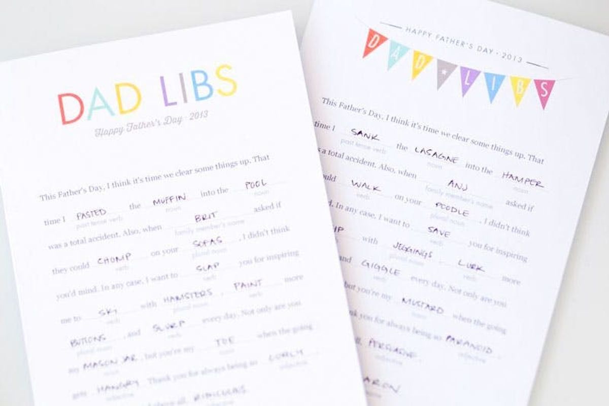 Dad Libs: Last Minute Printable Cards for Father’s Day!