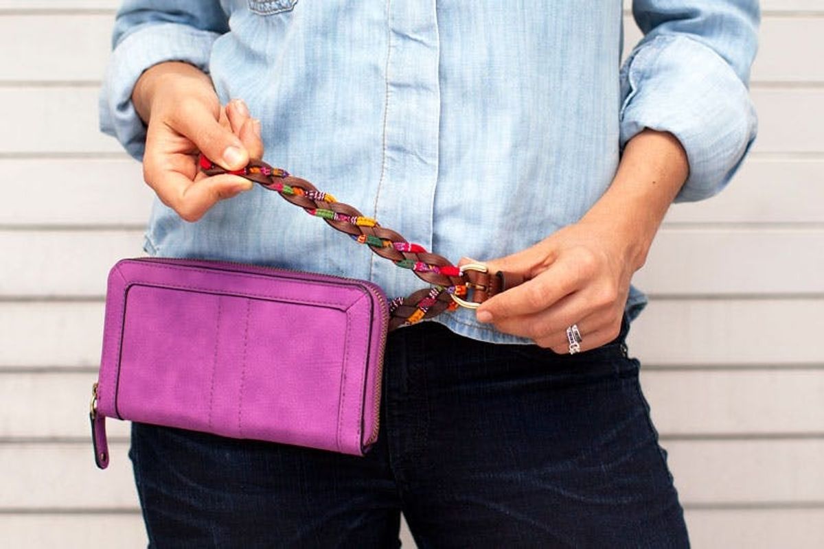How to Turn a Clutch into a Chic Fanny Pack