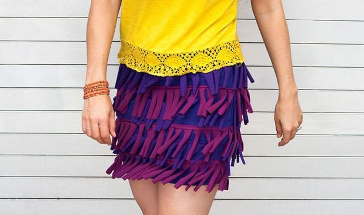 How to Make Your Own Flirty Fringe Skirt