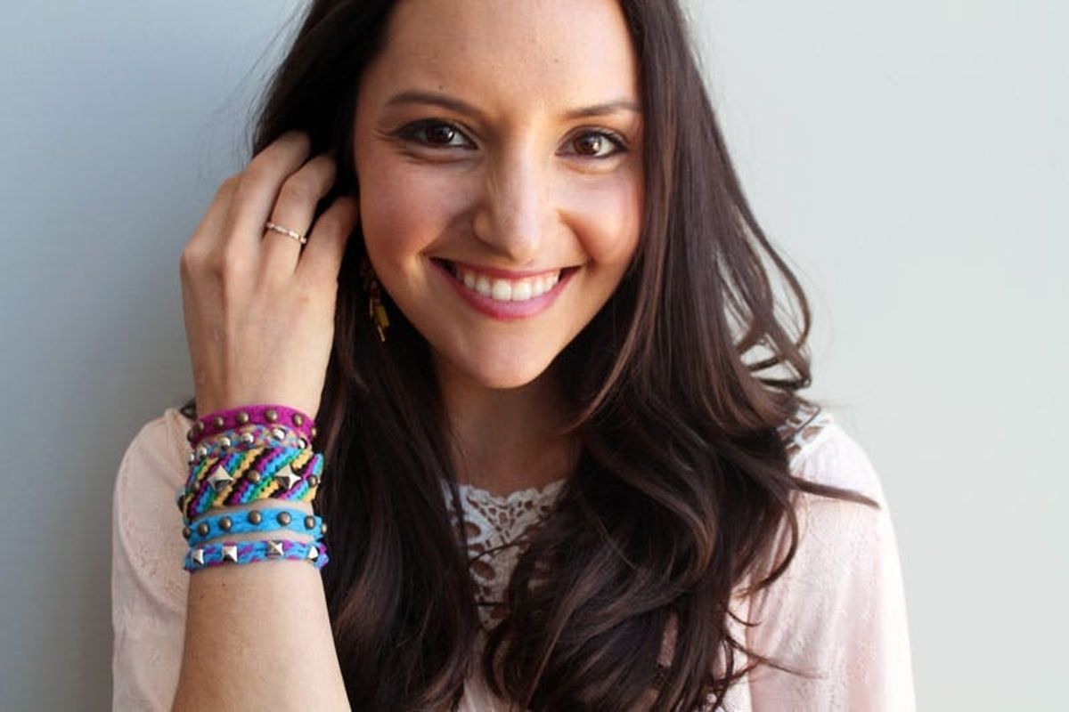 You’ll Never Guess What We Used to Make These Studded Bracelets!