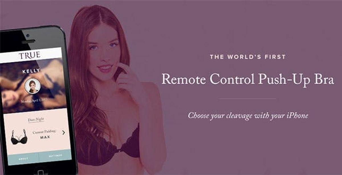 Presenting the World’s First Smartphone Controllable Push-up Bra!