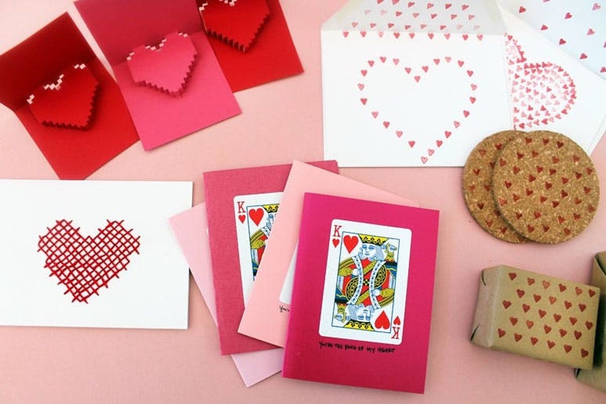 Will You Be Our Valentine? 4 Quick + Easy DIY Stationery Ideas