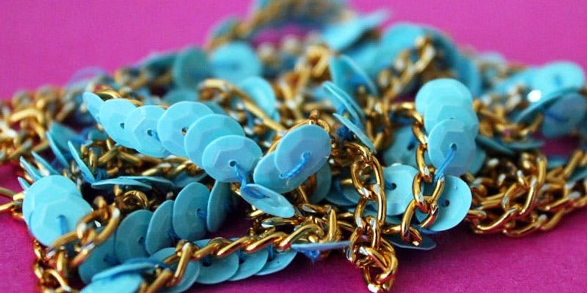 How to Create Your Own Sequined Chain Necklace - Brit + Co