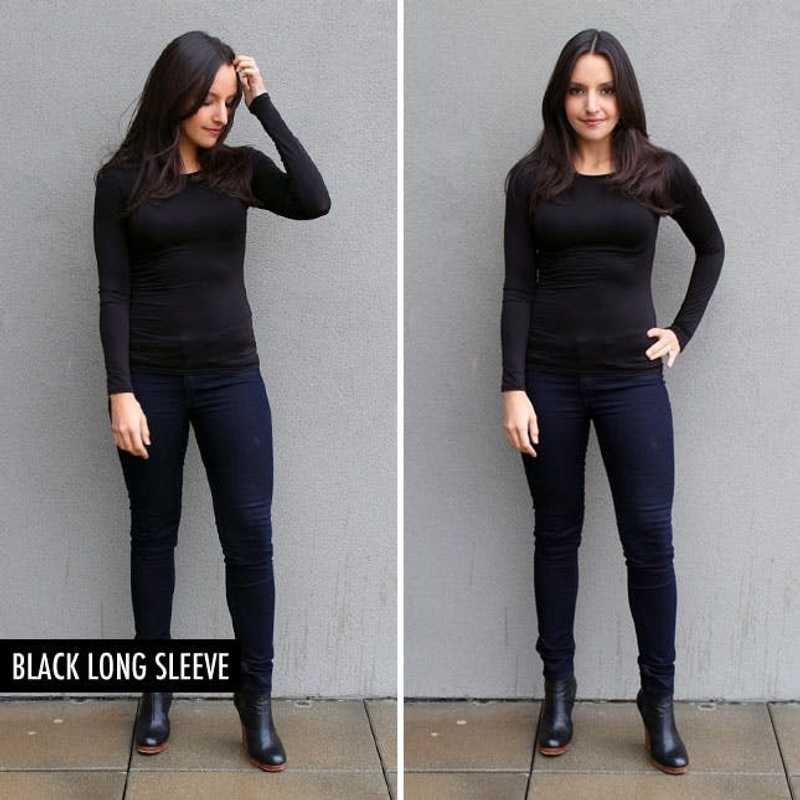 10 Ways to Style a Black Long Sleeve Shirt - Brit + Co
