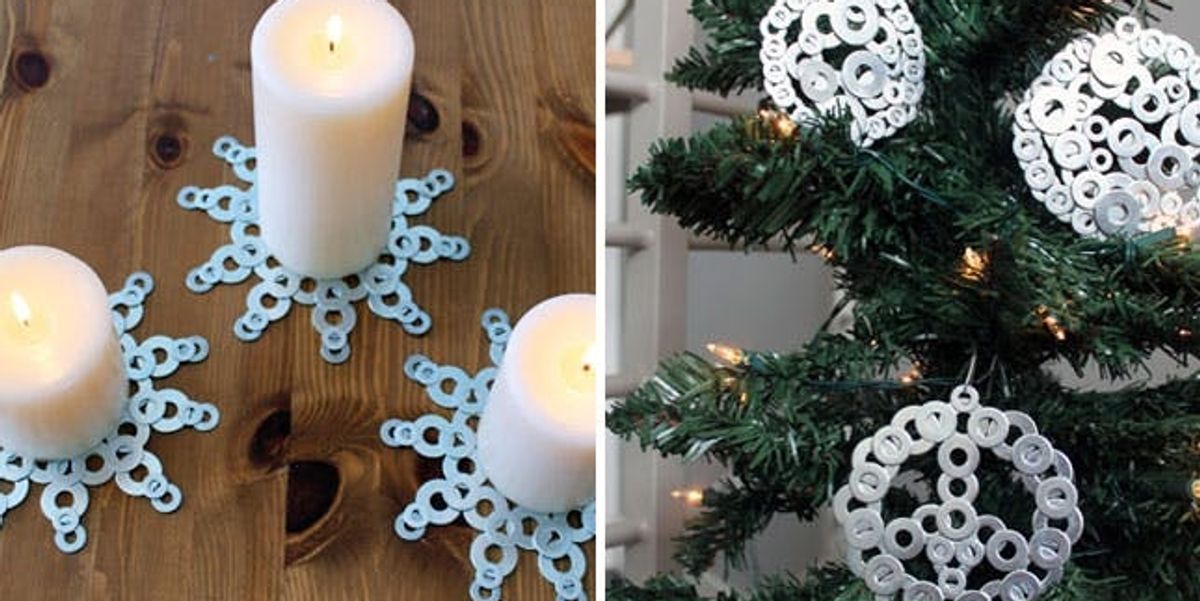 How to Turn Washers into Snowflakes - Brit + Co