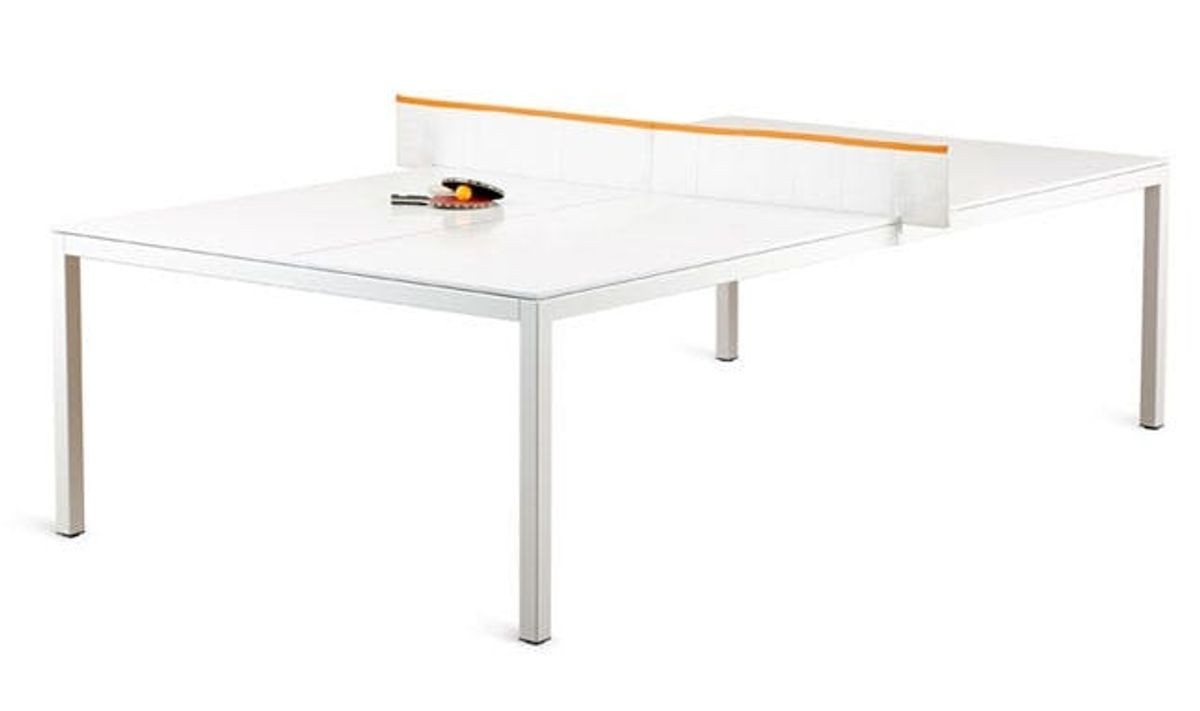 A Ping Pong Table and Conference Table In One