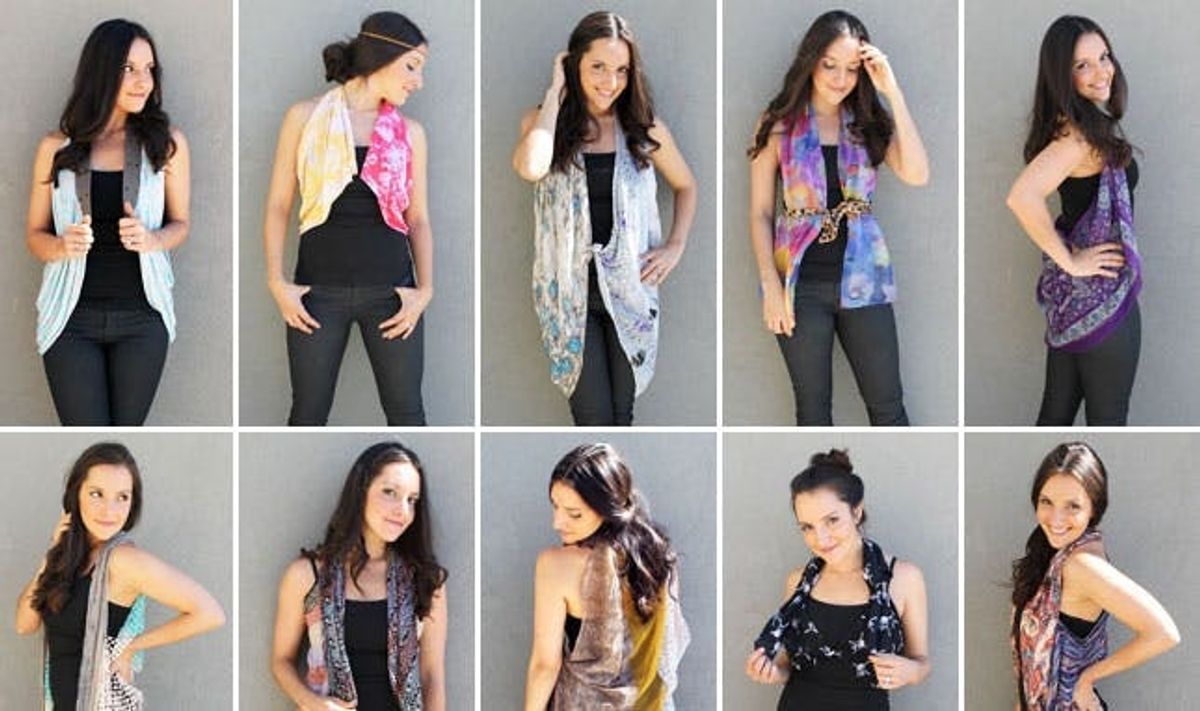 10 Ways to Turn a Scarf into a Vest