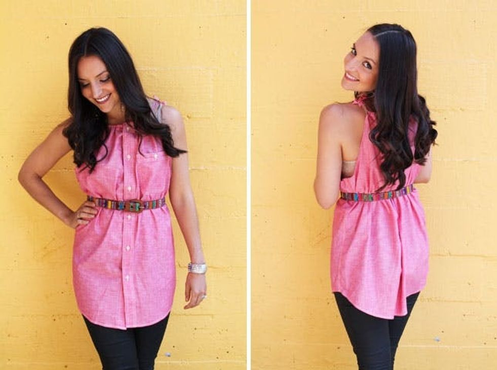 2 Ways to Turn a Men’s Shirt into a Chic Shirt Dress Brit + Co