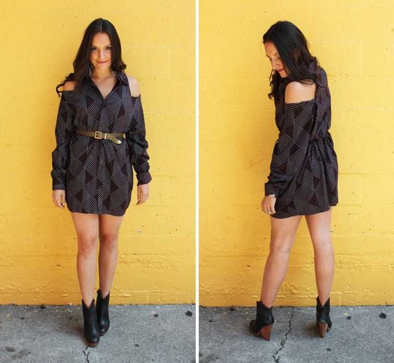 2 Ways to Turn a Men's Shirt into a Chic Shirt Dress - Brit + Co 2 Ways to Turn a Men's Shirt into a Chic Shirt Dress - Brit + Co