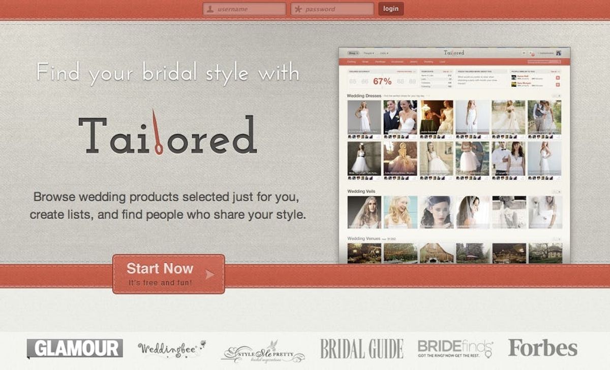 Tailored is Pinterest for Wedding Shopping