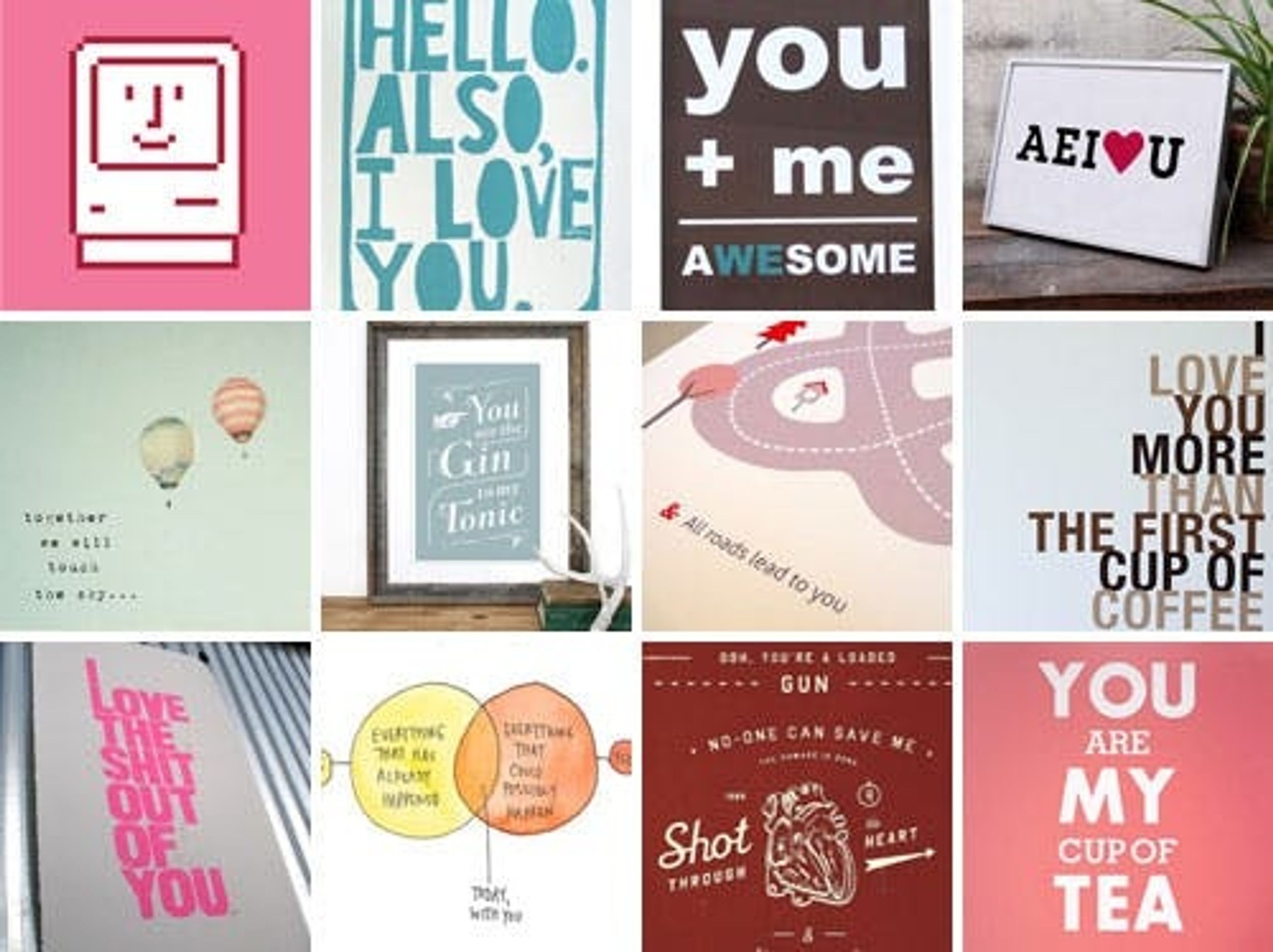 12 Love-ly Typographical Prints For Your Valentine
