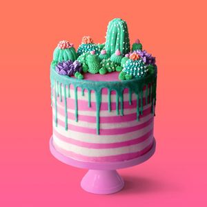 cactus led lights Green Cactus LED Light 25cm Mexican Fiesta Desert Party Decorations