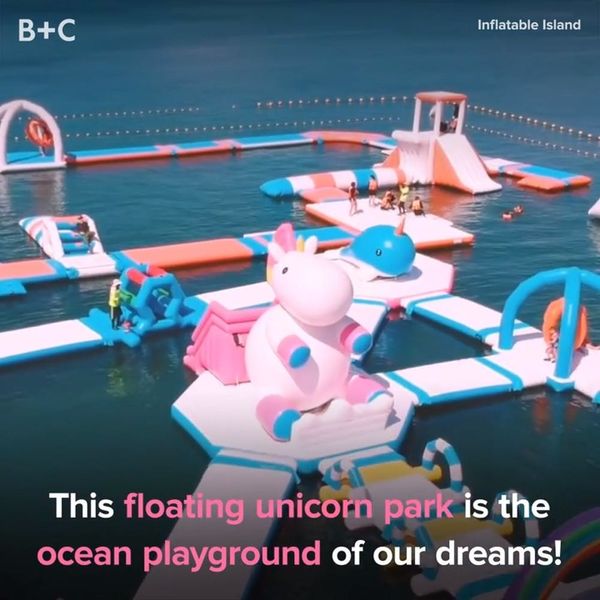 This Floating Unicorn Park Is the Ocean Playground of Our Dreams