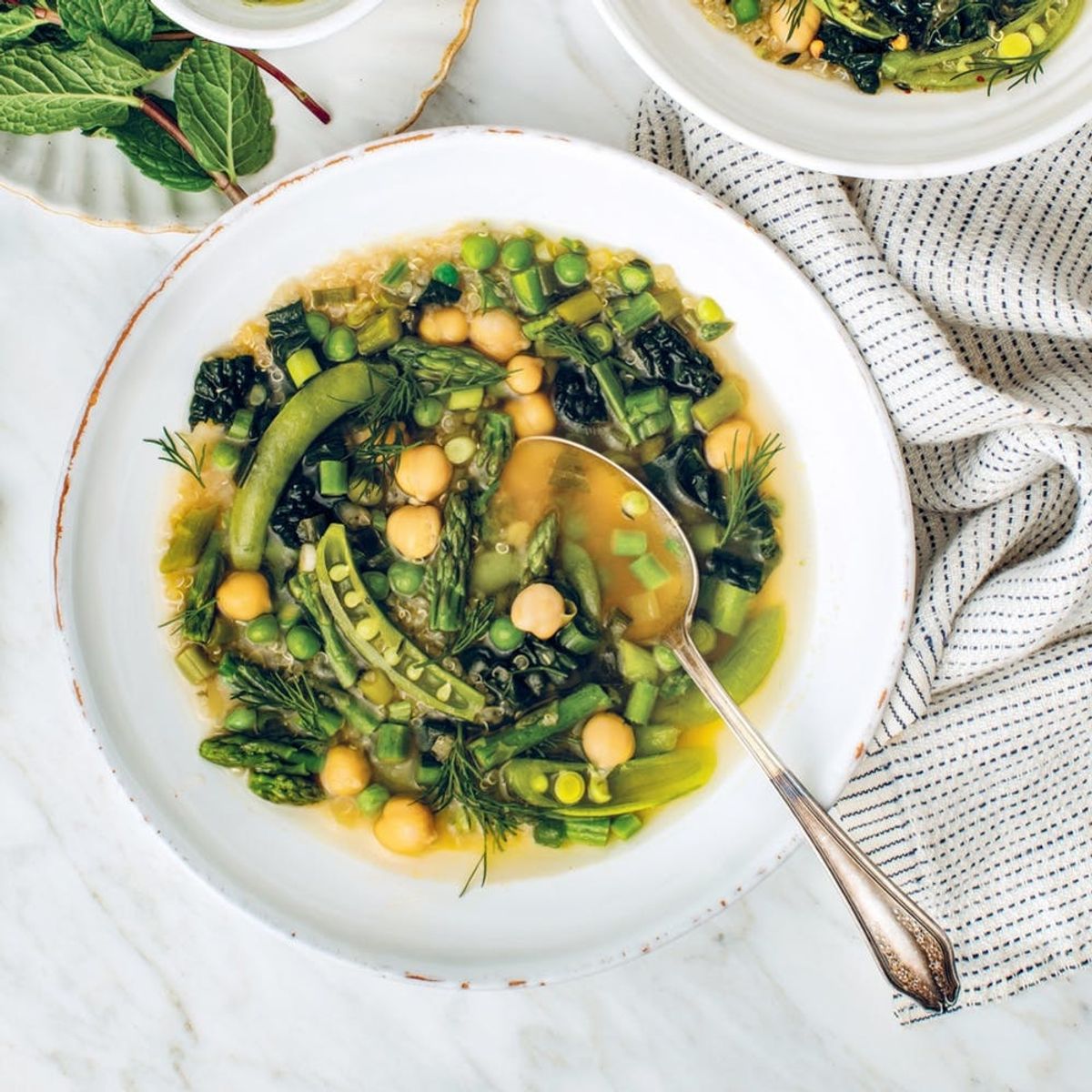 This Lemony Greens Soup Recipe Will Help You Reset All Spring