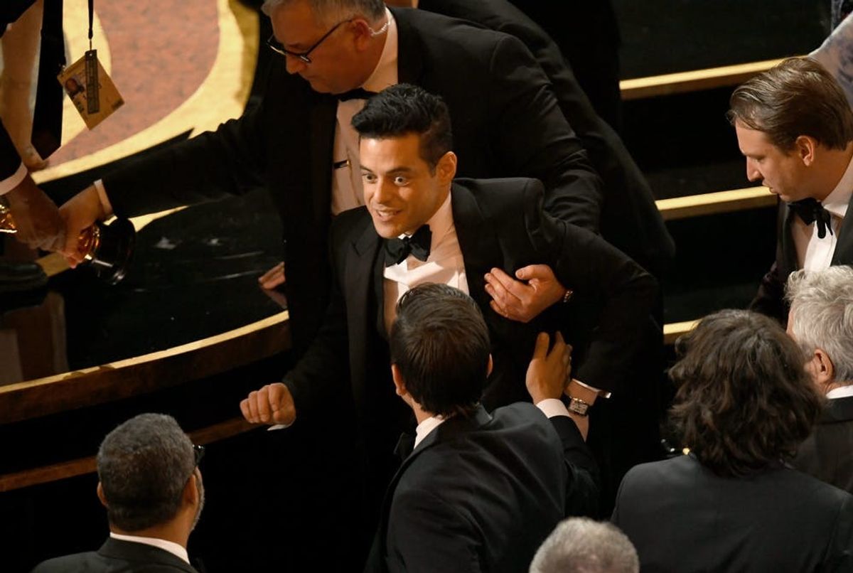 Rami Malek Fell off the Stage After Winning His Oscar and Was Treated By Paramedics