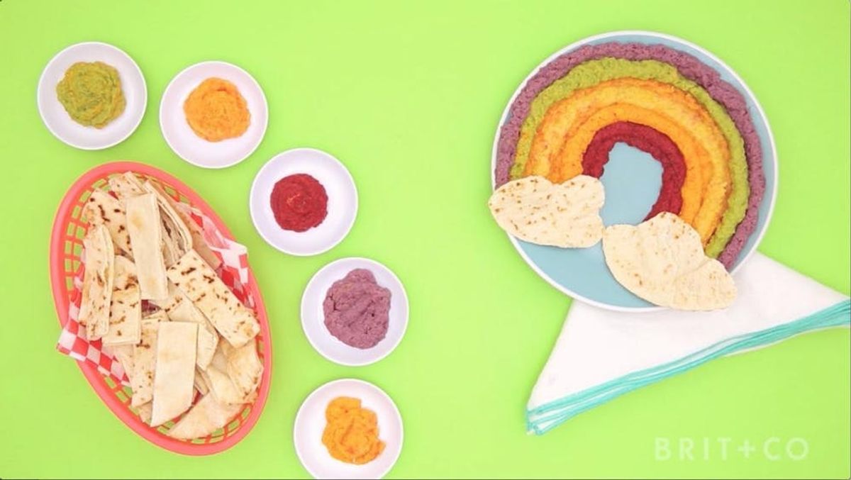 How to Make Rainbow Hummus