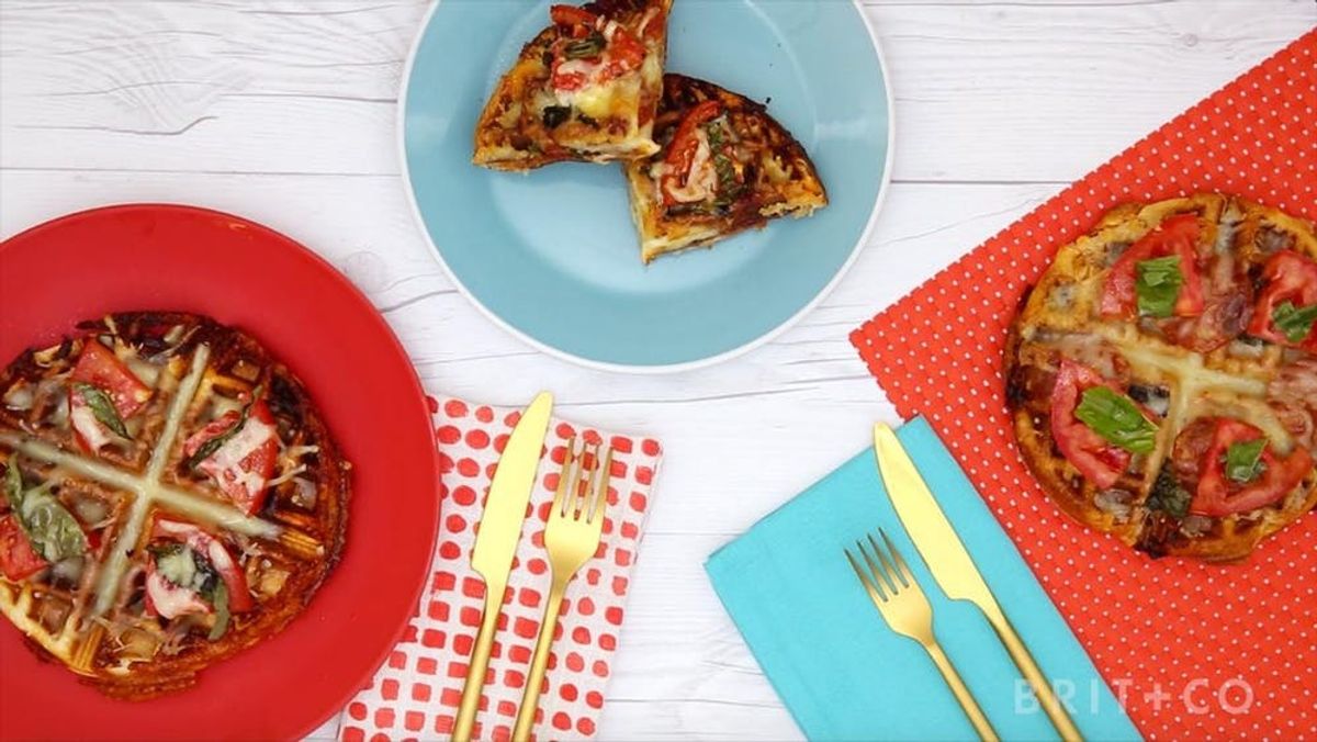 How to Make Waffle Iron Pizza