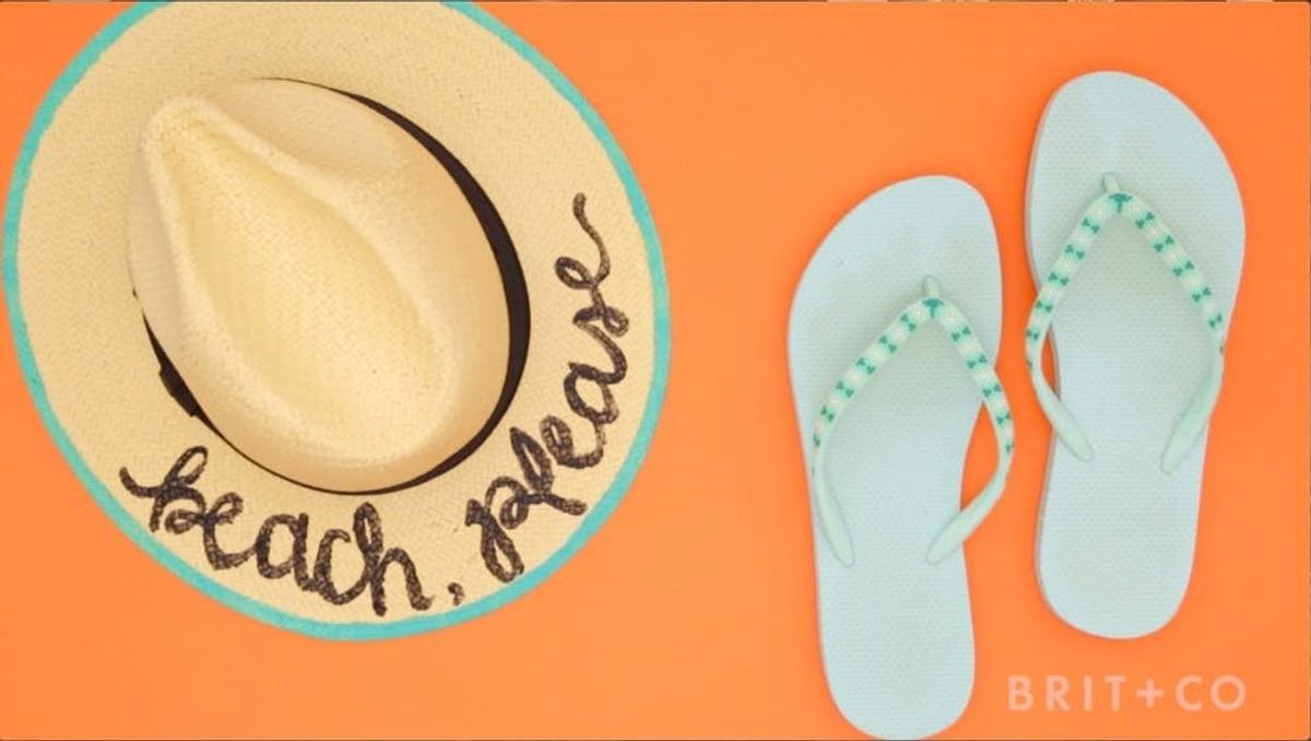 How to DIY a Painted Beach Hat