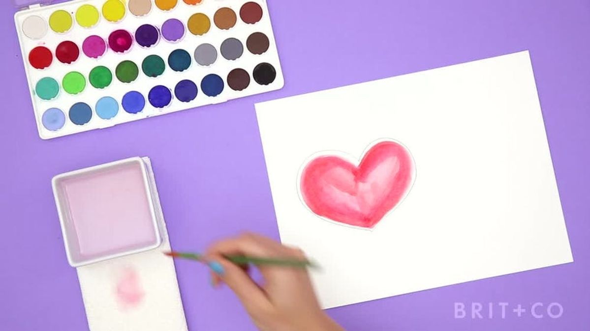 How to DIY Watercolor Valentines