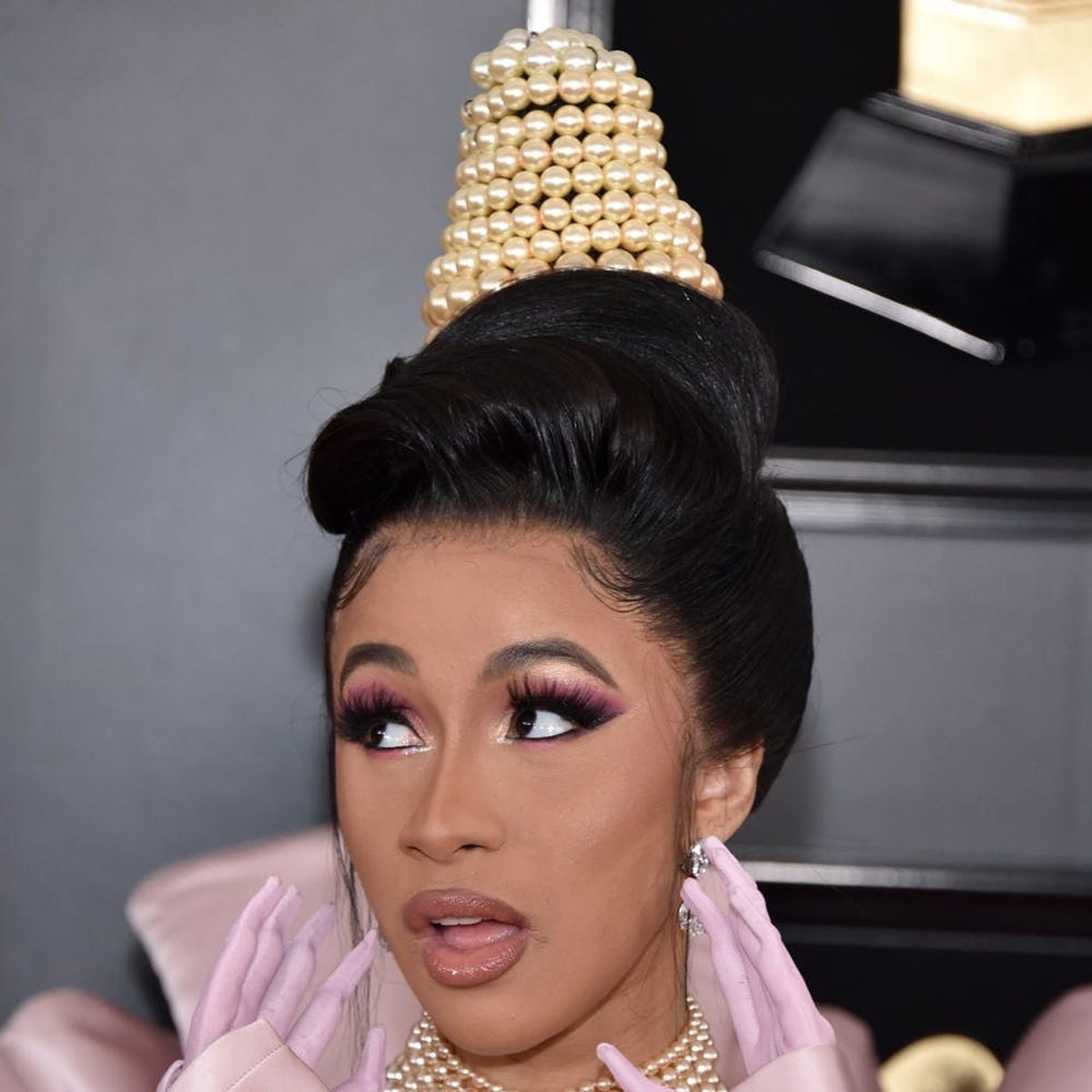 Everything You Wanted to Know About Cardi B’s Pearl Beehive Hairstyle