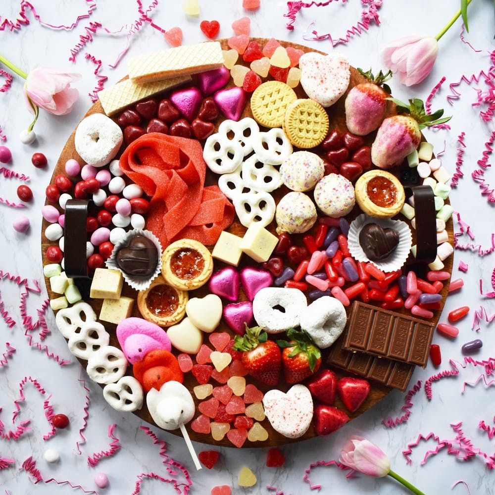 valentine's day Candy Charcuterie Board