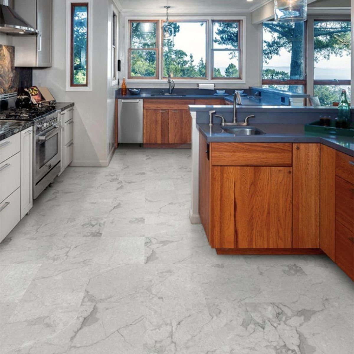 Marble Peel & Stick Flooring Is the Answer to Your Low-Budget Reno Dreams