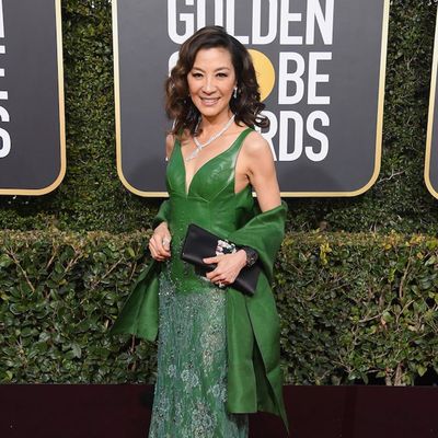 Michelle Yeoh Stuns With Iconic Ring at Golden Globes - Brit + Co Michelle Yeoh Stuns With Iconic Ring at Golden Globes - Brit + Co