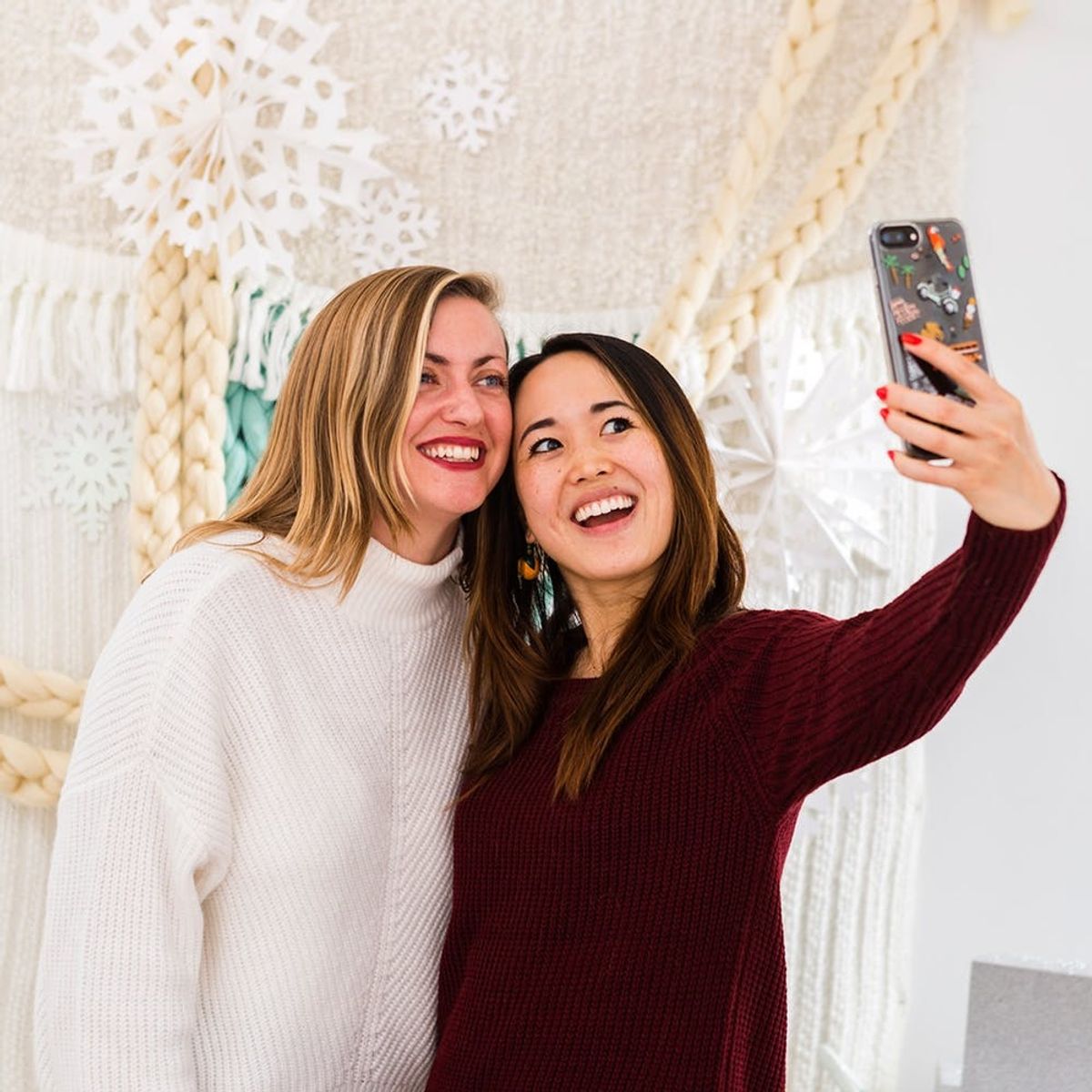 Stay Cozy This Winter With a DIY Sweater Photo Booth