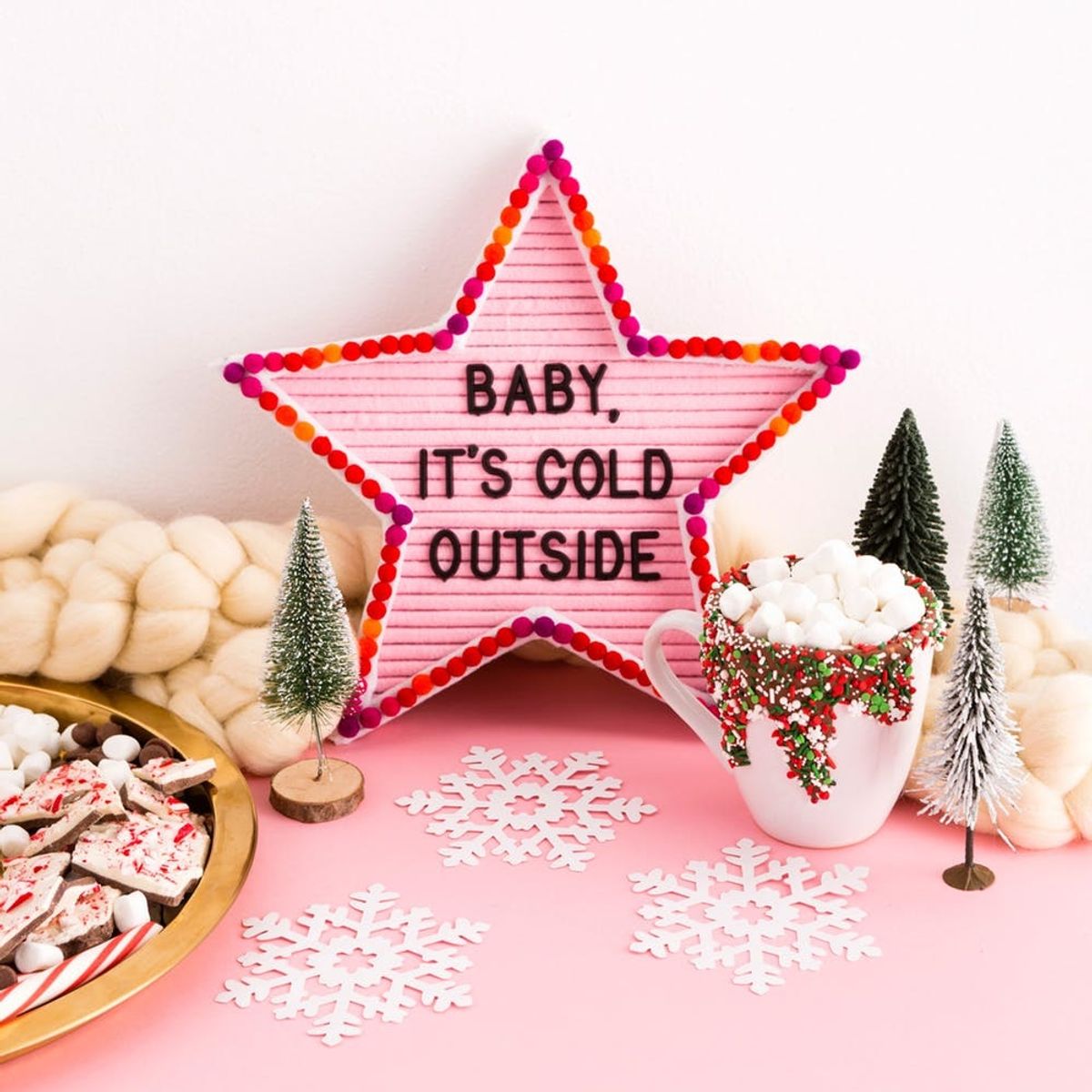 Shine Bright This Season With a Star-Shaped Letter Board DIY