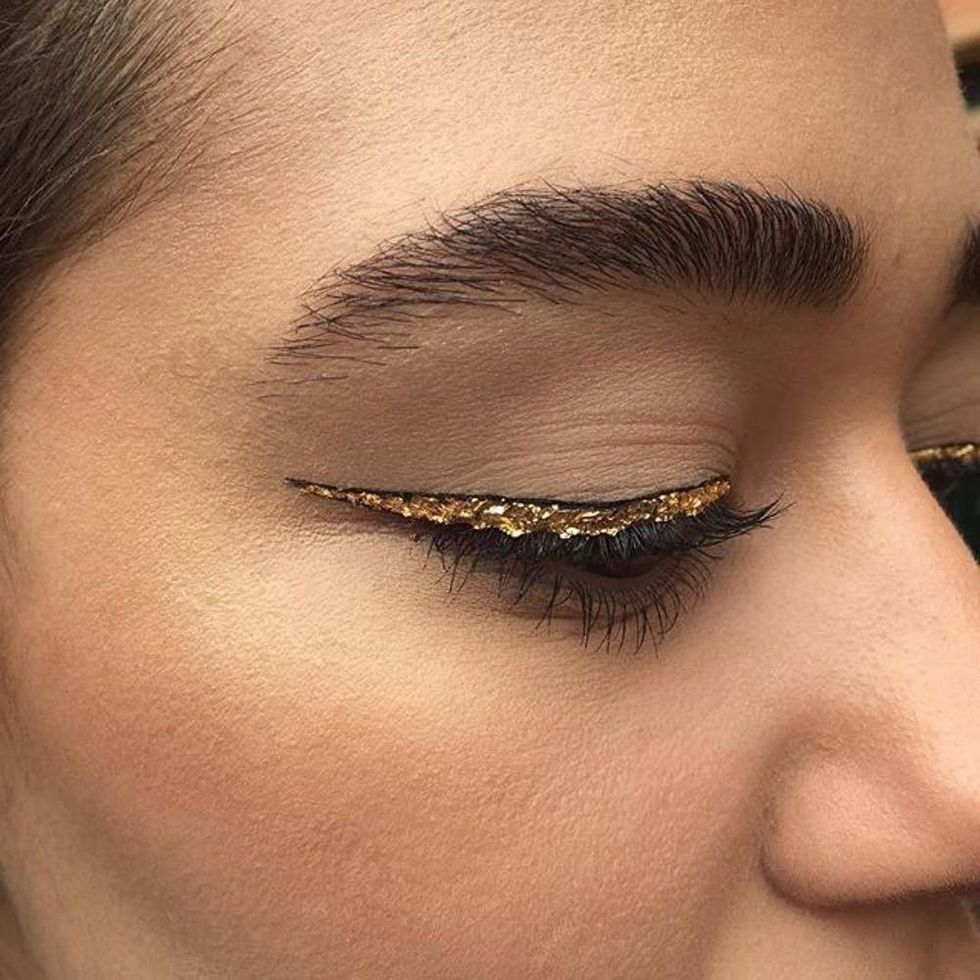 Gold Eyeliner Makeup Ideas for Your Next Holiday Party Brit + Co