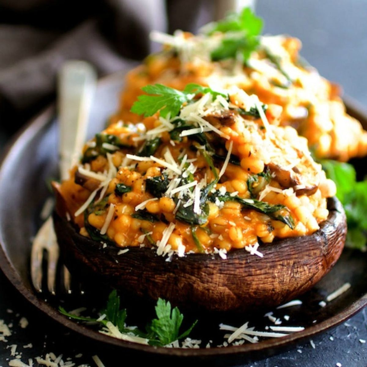 These Stuffed Portobello Mushrooms Will Be Your New Meatless Monday Fave