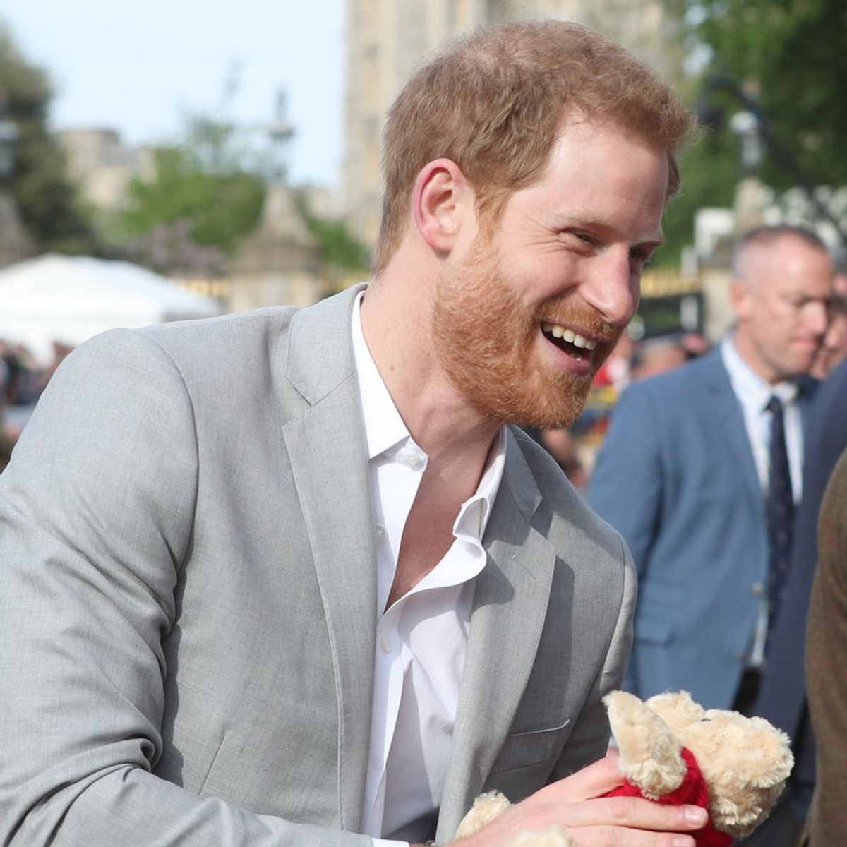 Prince Harry Is All Smiles as He Greets the Public Ahead of the Royal Wedding