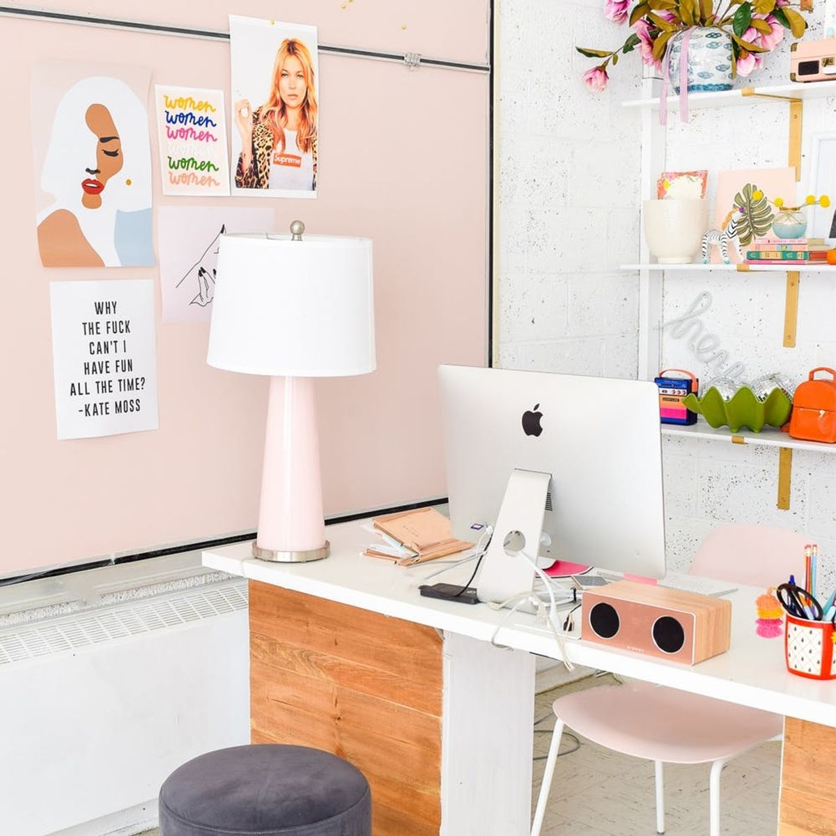 This Feminist Office Makeover Is Badass, Beautiful, and Blush All Over