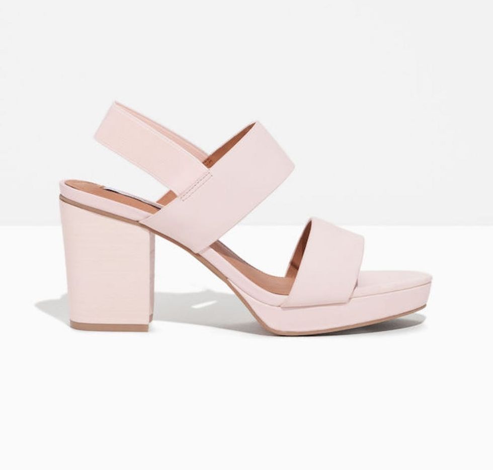 elastic strappy heels