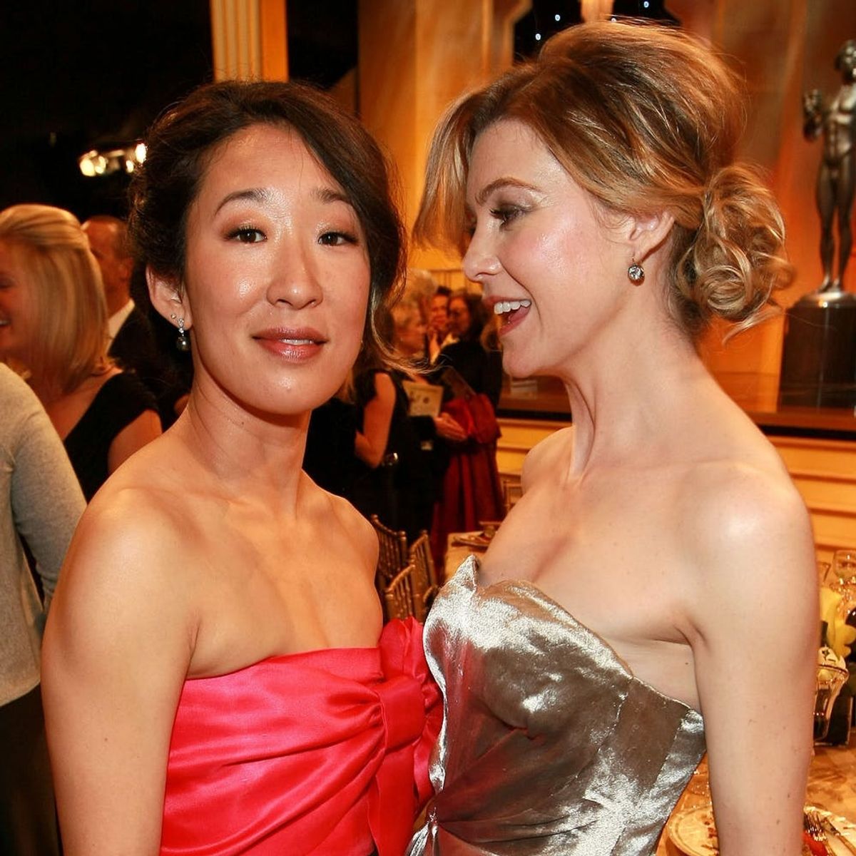 Find Out What Ellen Pompeo Had to Say About Sandra Oh’s Historic Emmy Nomination