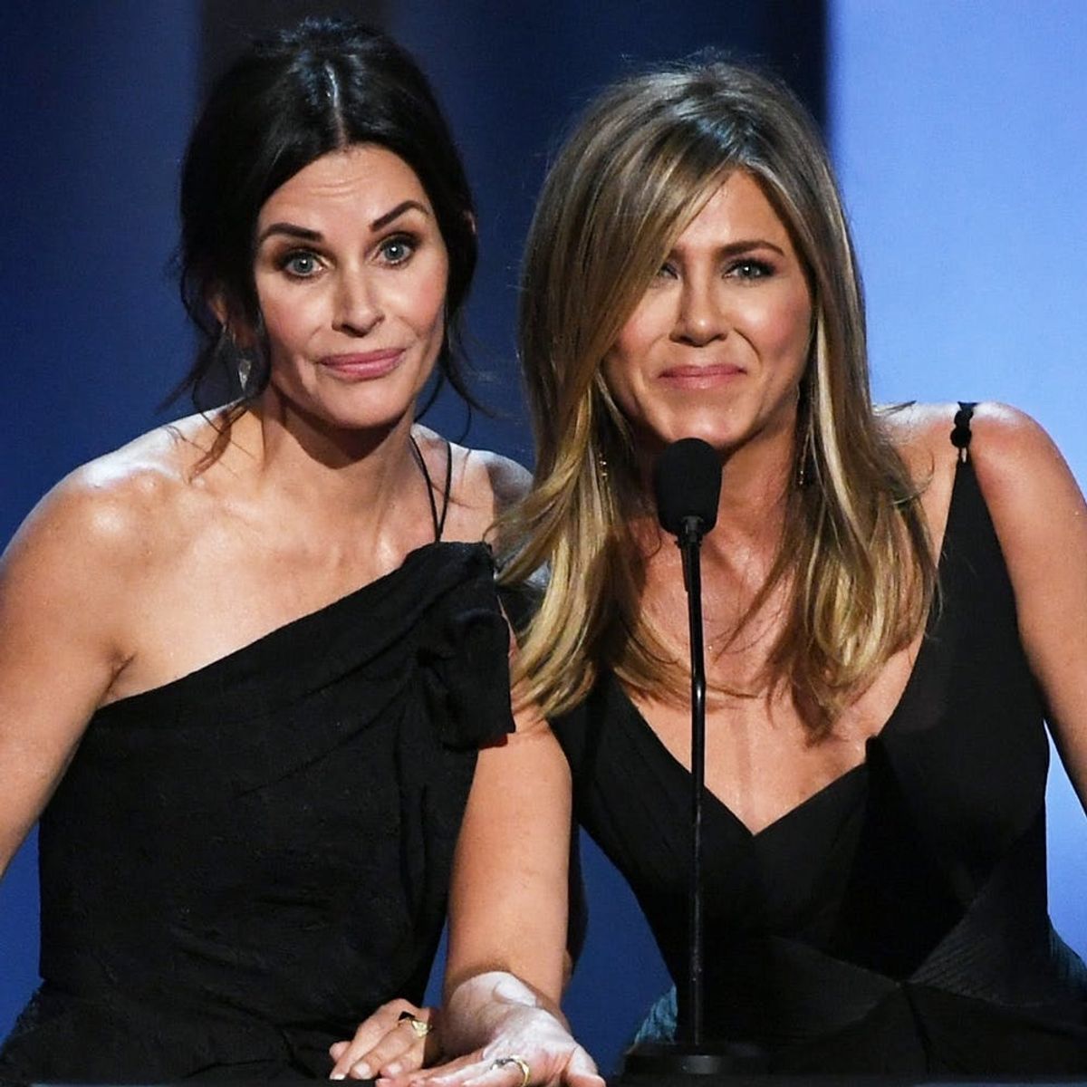Jennifer Aniston and Courteney Cox Reunited to Toast (and Tease!) George Clooney