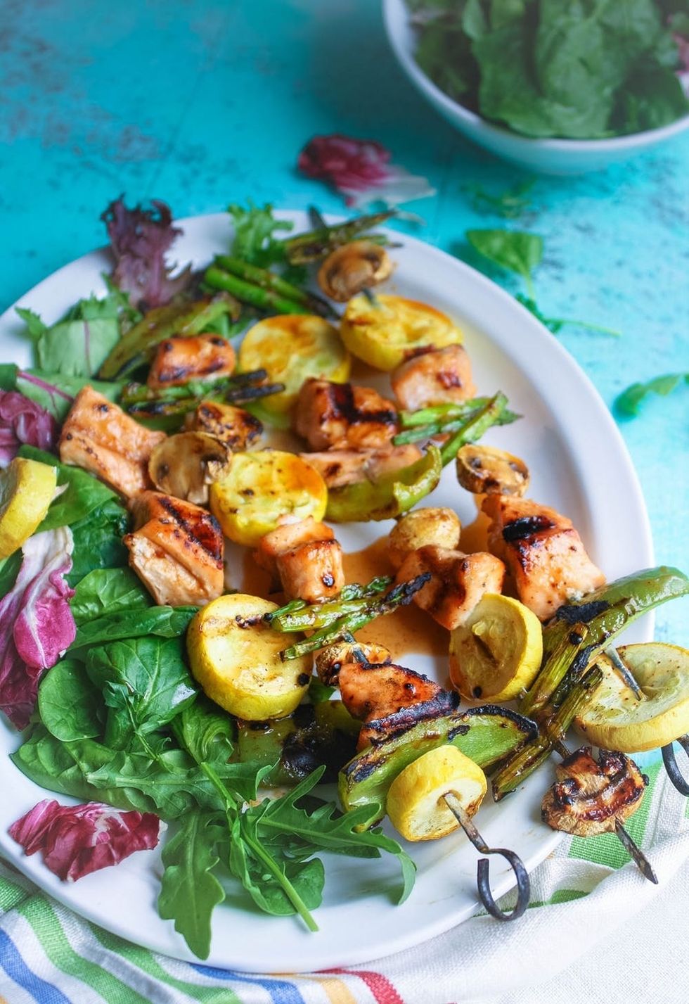 Master Paleo Grilled MapleGlazed Salmon Skewers! Brit + Co
