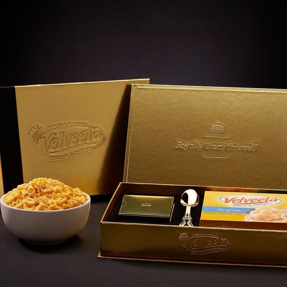 Here’s How to Snag A Free Box Of Velveeta’s Limited Edition Crowns & Cheese Before the Royal Wedding