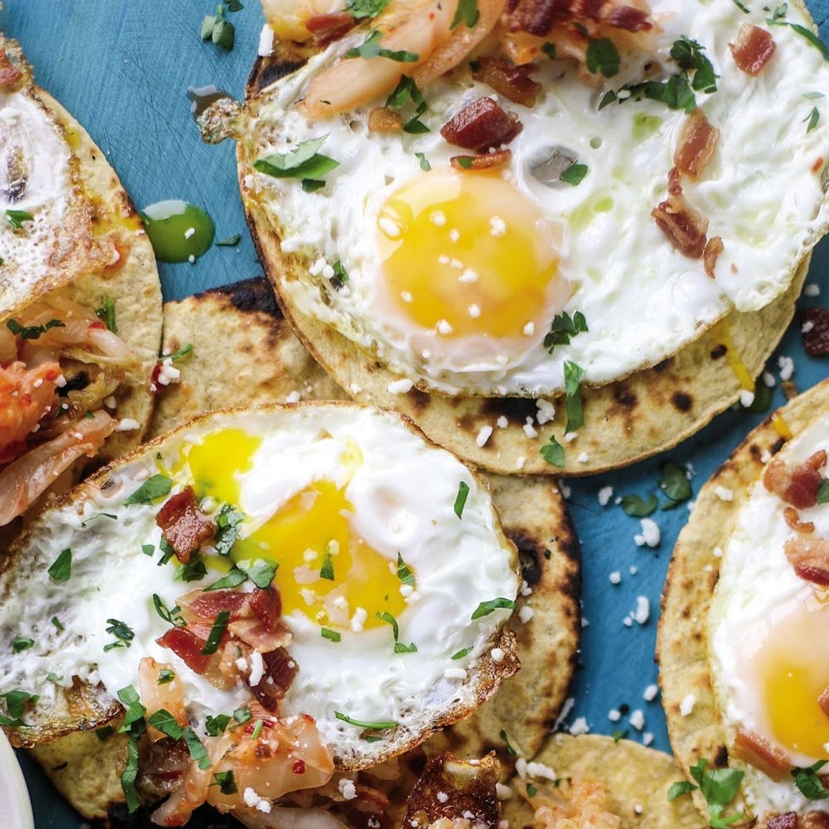 Kimchi Bacon Breakfast Tacos Will Give You Plenty of Reason to Jump Out of Bed