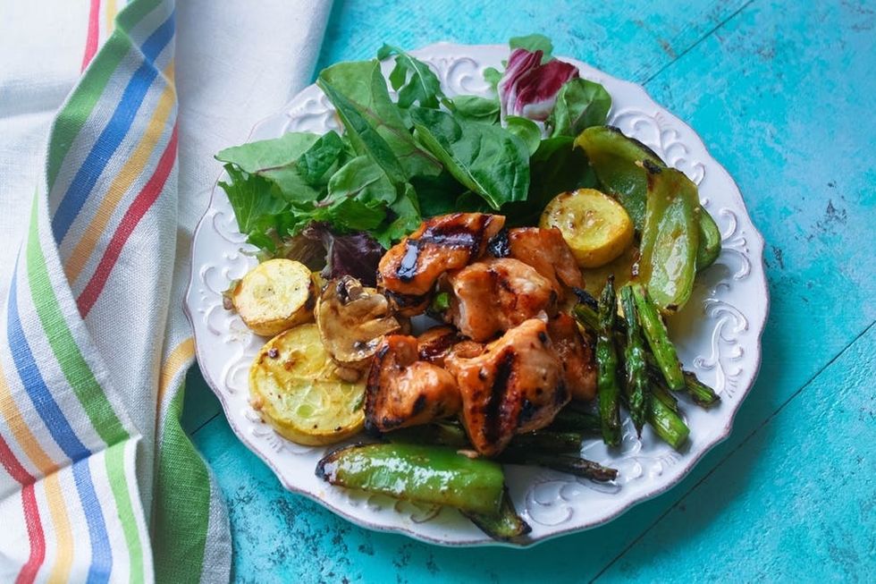 Master Paleo Grilled MapleGlazed Salmon Skewers! Brit + Co