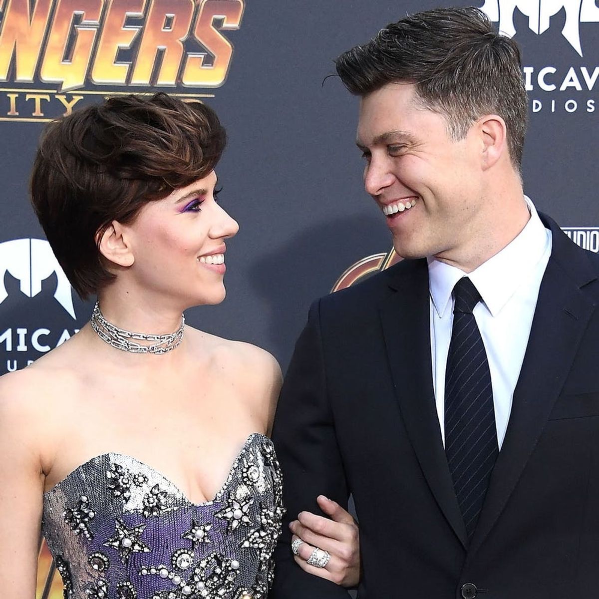 Scarlett Johansson and Colin Jost Just Made Their Red Carpet Debut as a Couple