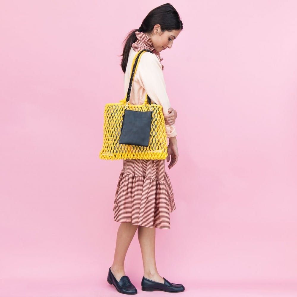 Clare V. Sandy Bag in Yellow