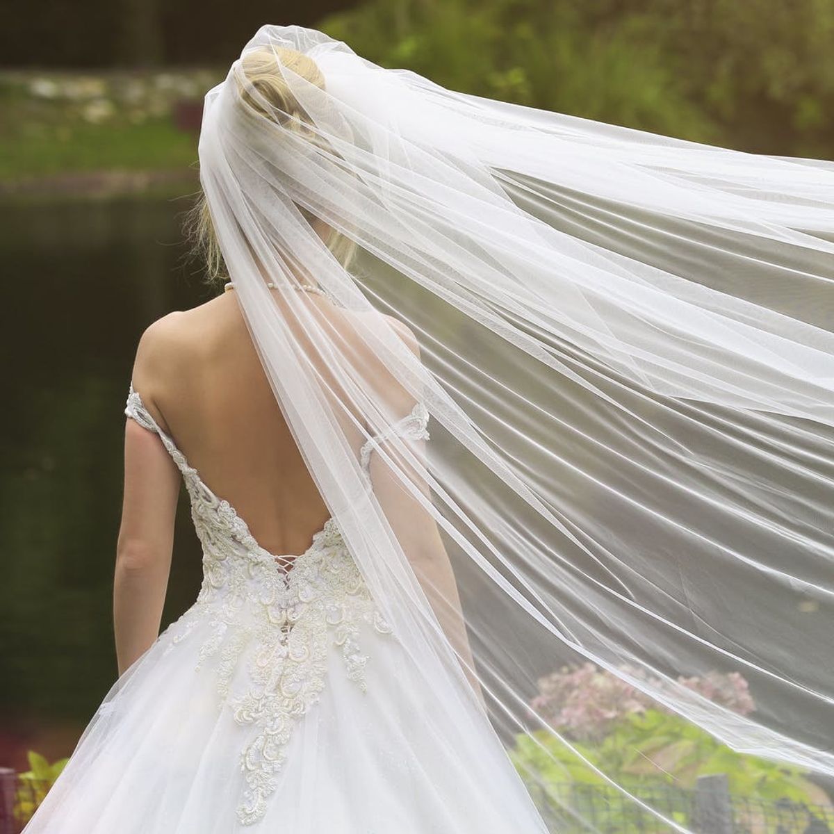 The Next Big Thing in Bridal Hair Accessories Is… Flying Veils?!