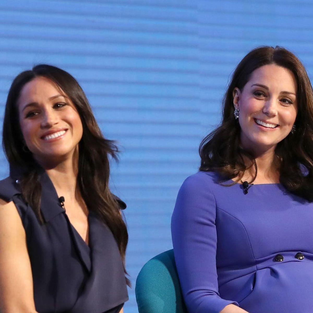 Meghan Markle and Kate Middleton Twinned in Royal Shades of Blue for Their First Joint Event