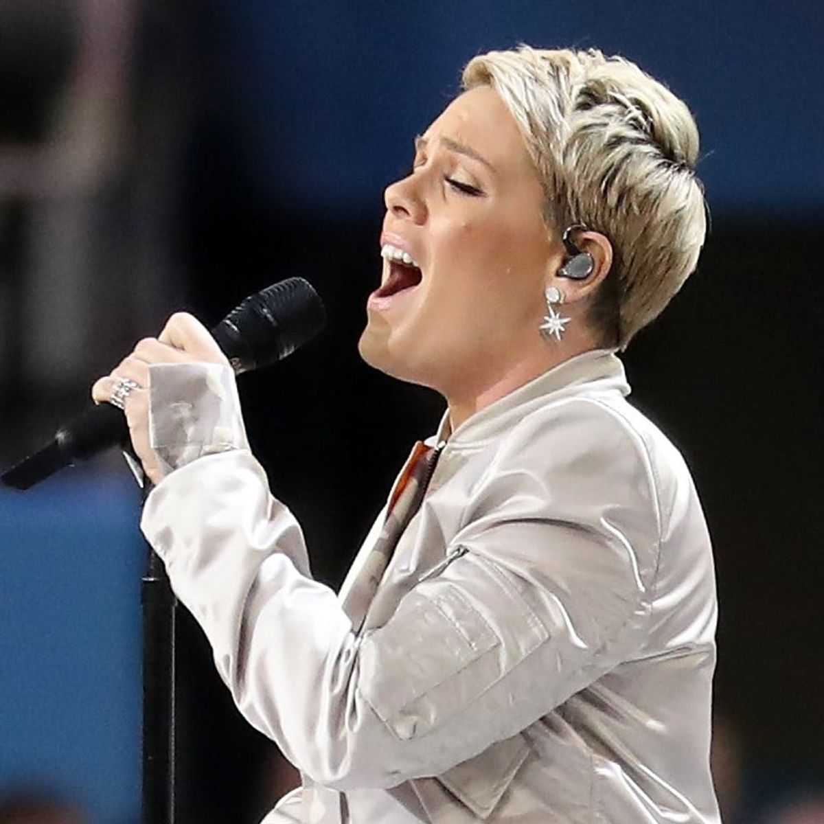 Pink Nailed Her Super Bowl Performance of the National Anthem, Even With the Flu