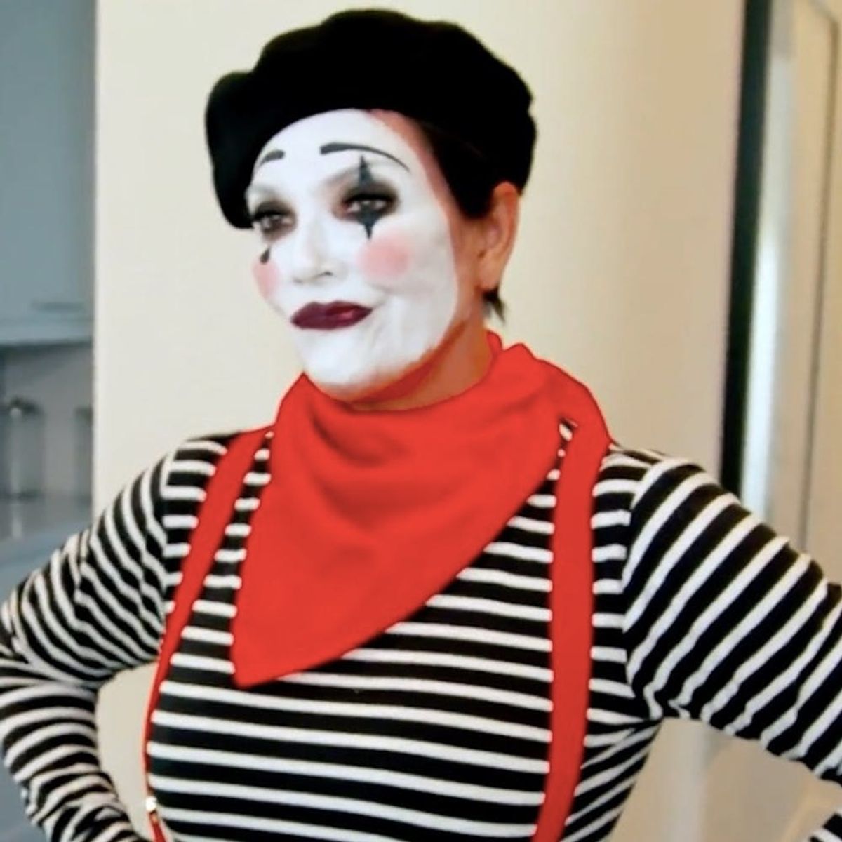 Kris Jenner Dressed Like a Mime for Khloé Kardashian and We Have So Many Questions