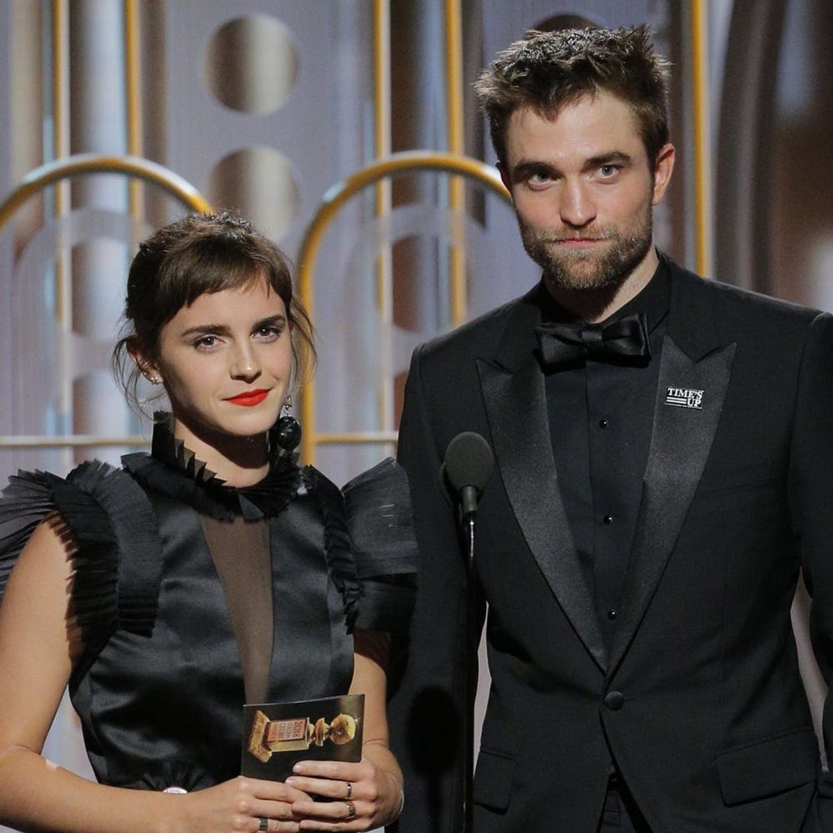 Emma Watson and Robert Pattinson Had a Mini ‘Harry Potter’ Reunion at the 2018 Golden Globes