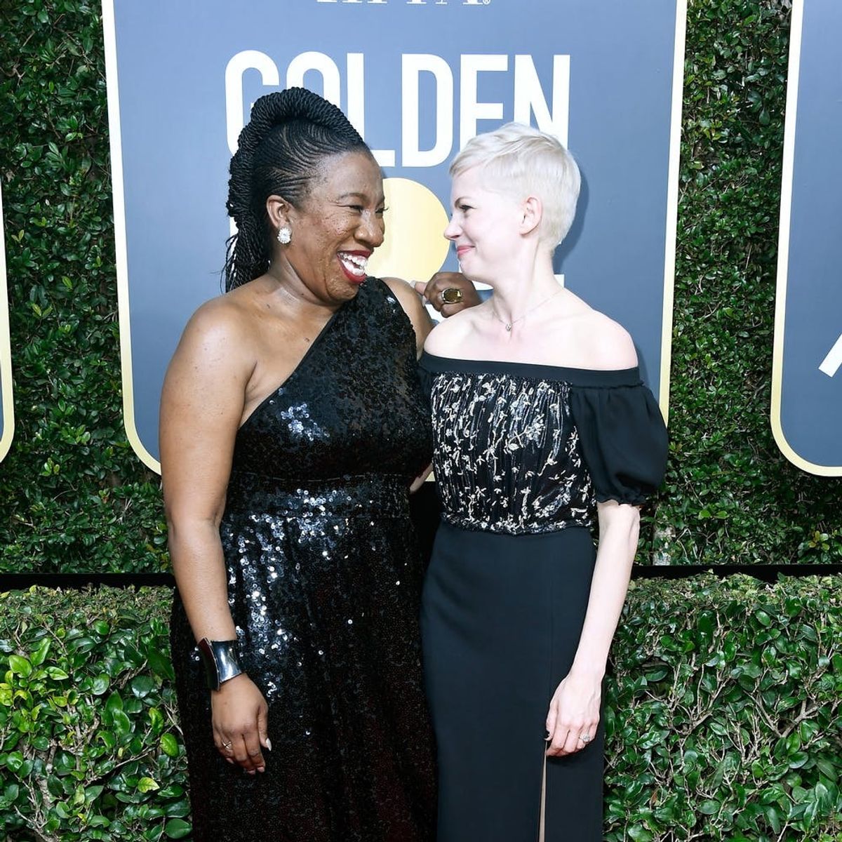 These Eight Actresses Walked the Golden Globes Red Carpet 2018 With Extraordinary Female Activists