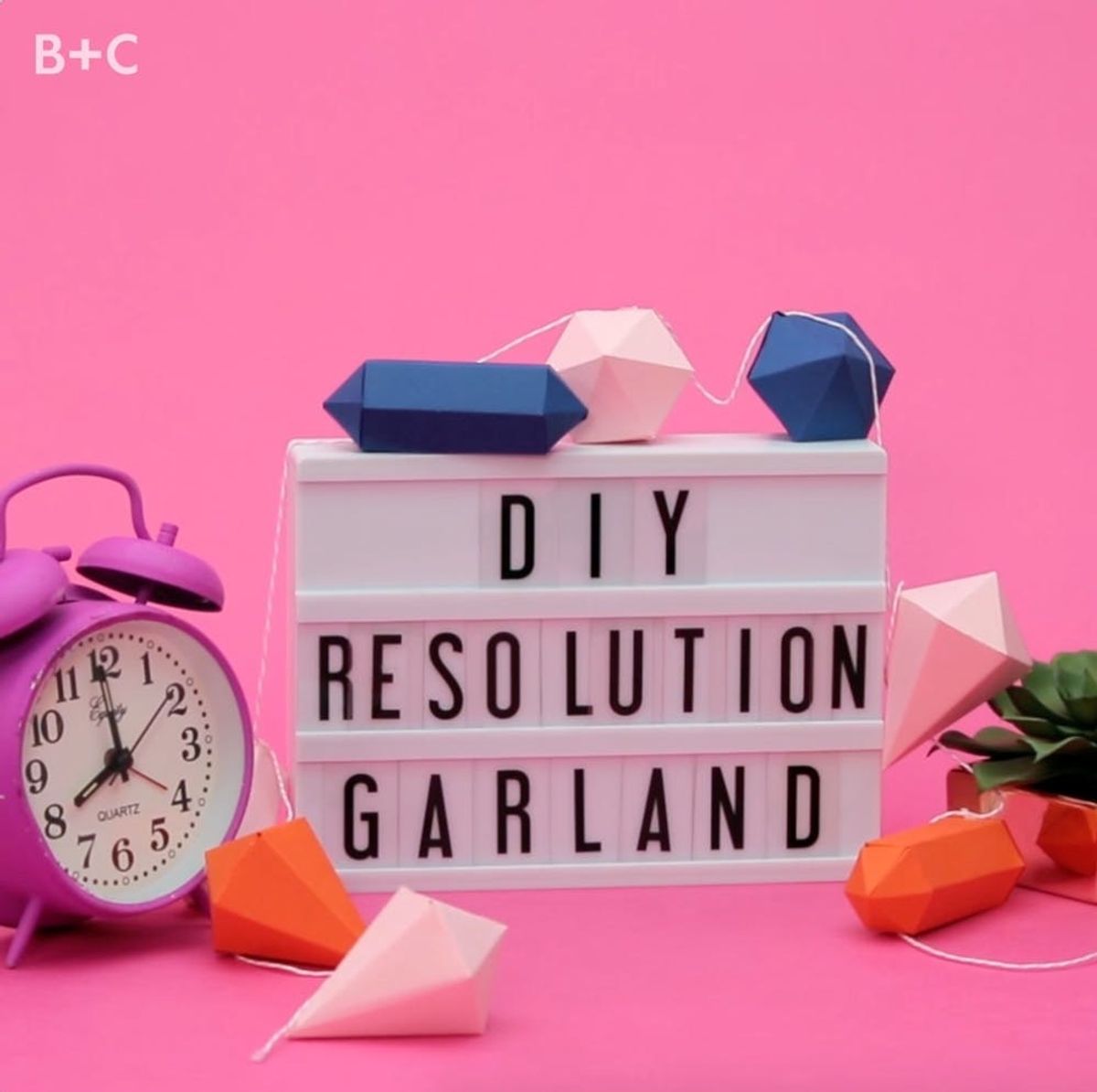 DIY Resolution Garland