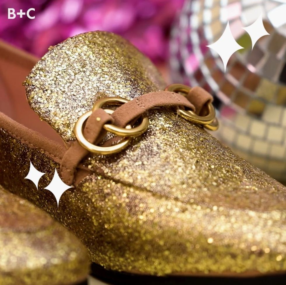 DIY Glitter Loafers